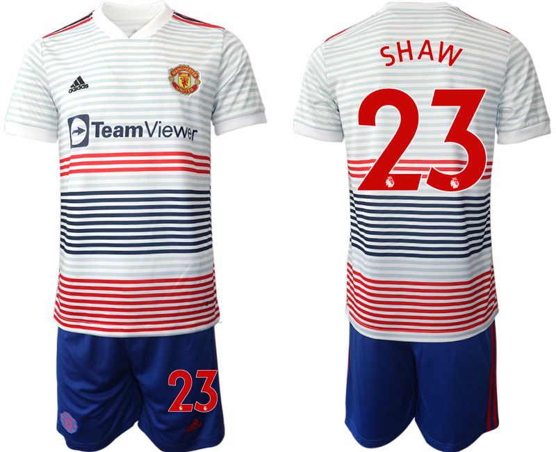 Men 2022-2023 Club Manchester United away white #23 Adidas Soccer Jersey